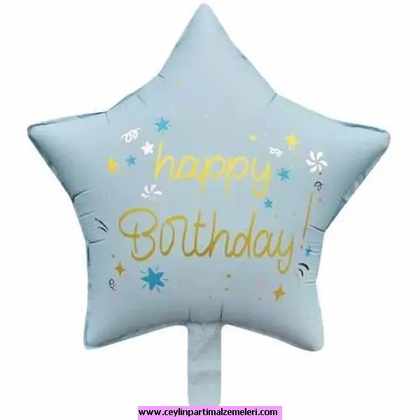 Yıldız Happy Birthday Folyo Balon